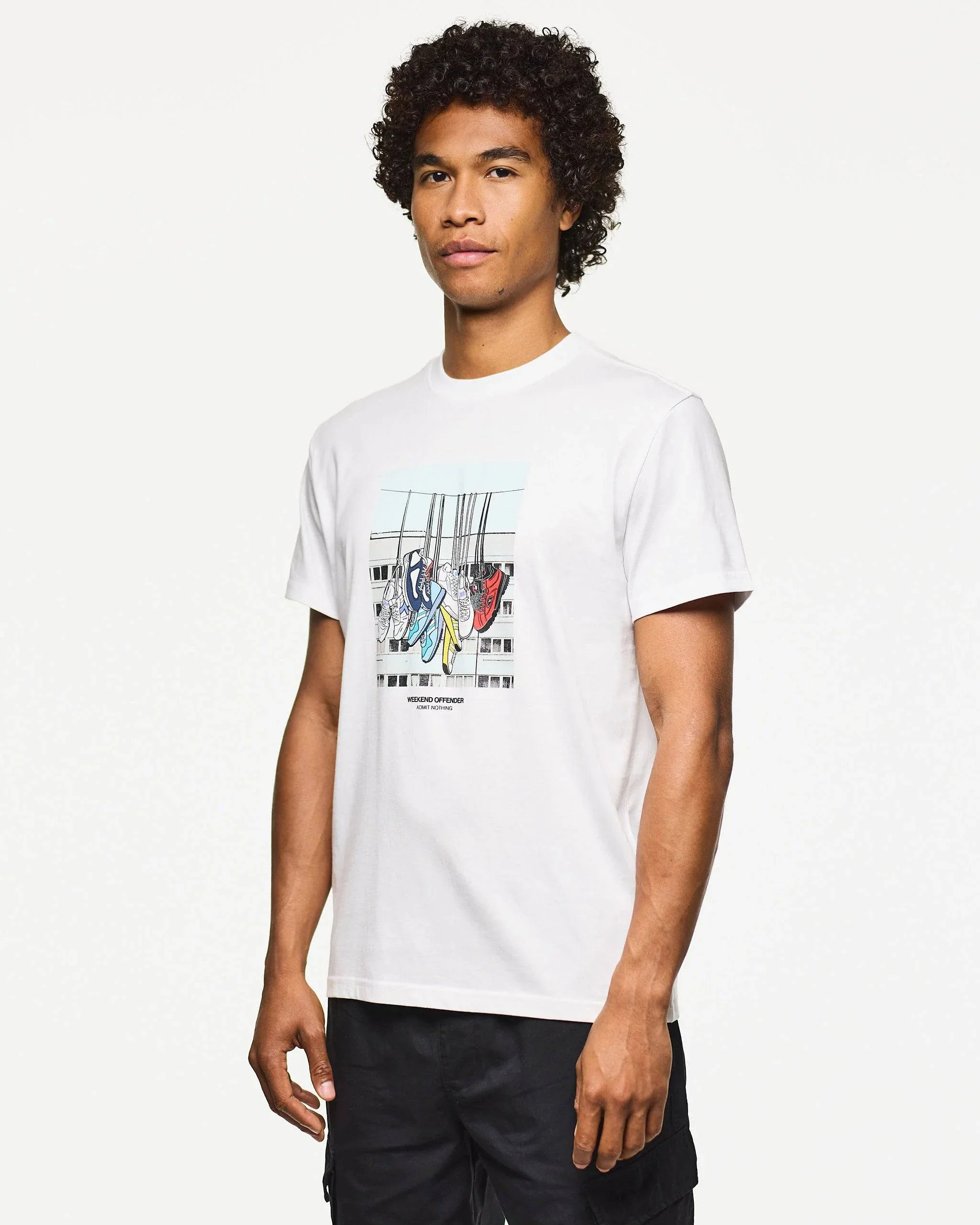 Weekend Offender Battle Lines Graphic T-Shirt White - Image 2