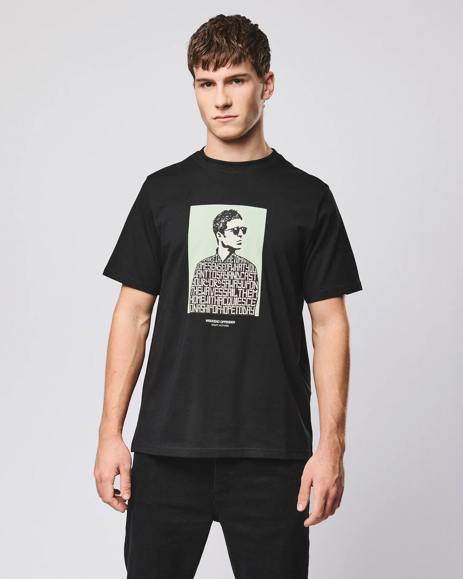 Weekend Offender Camden Graphic T-Shirt Black - Image 3