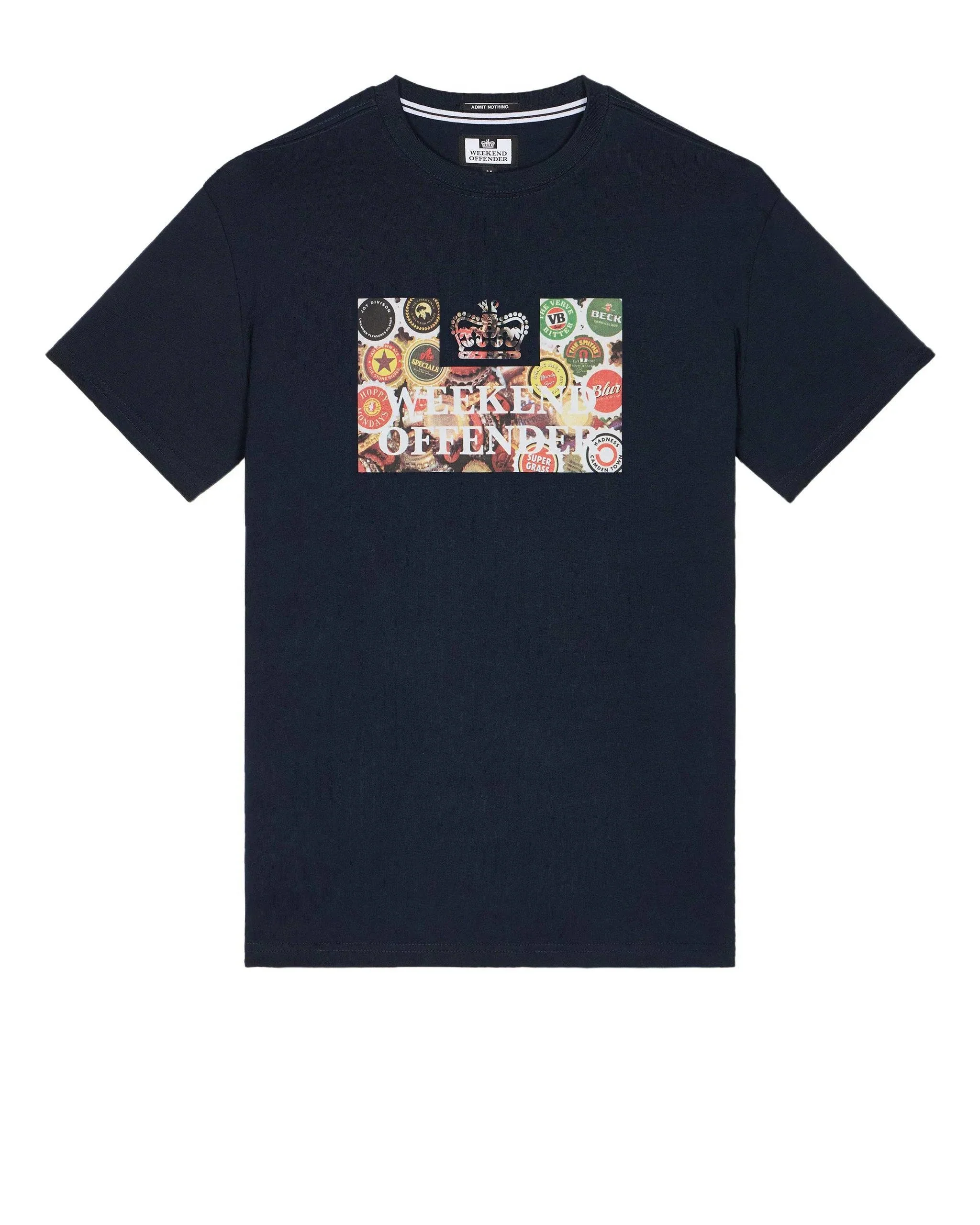 Weekend Offender Caps Graphic T-Shirt Navy
