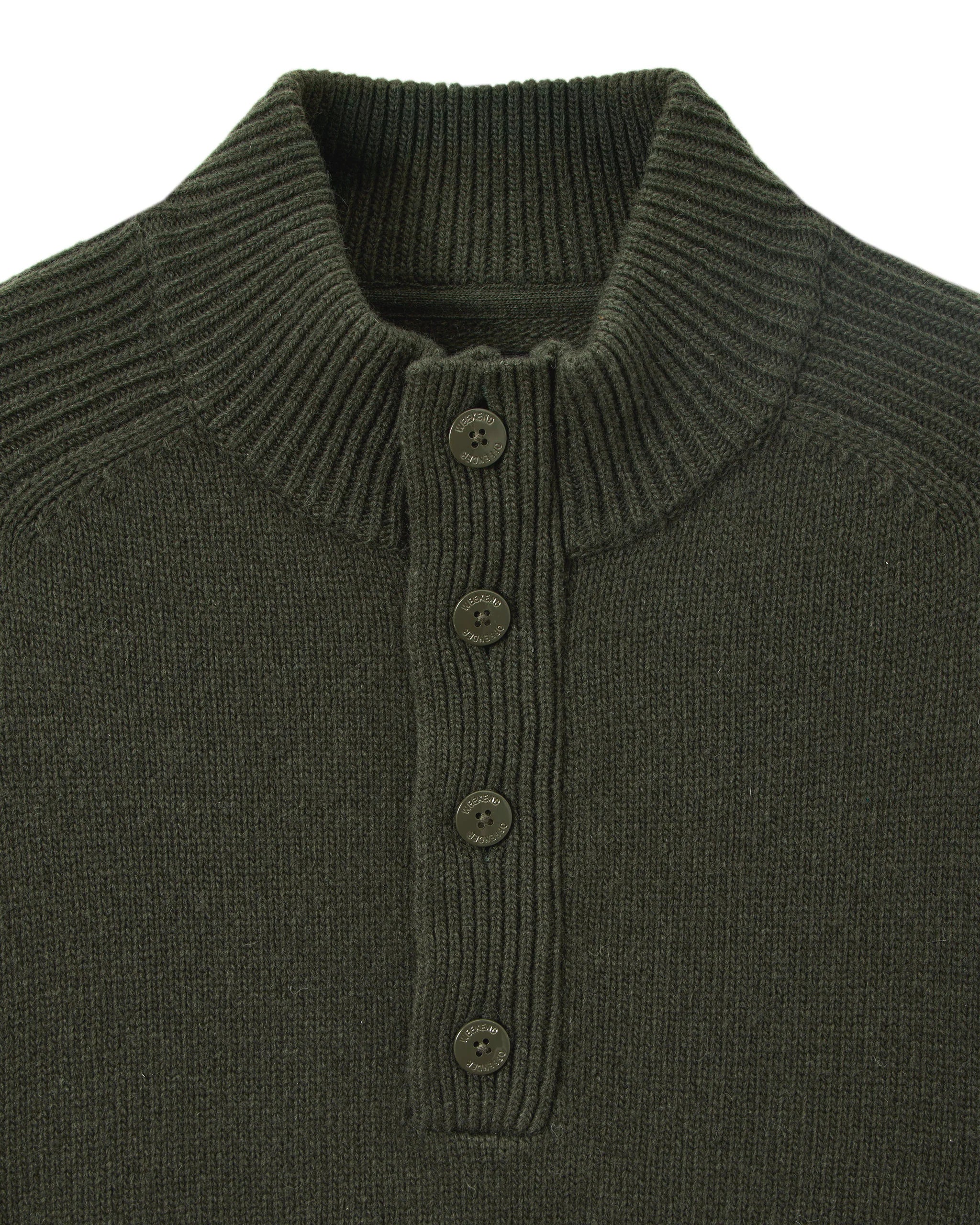Weekend Offender Castillos Wool Jumper Black Forest Green - Image 2