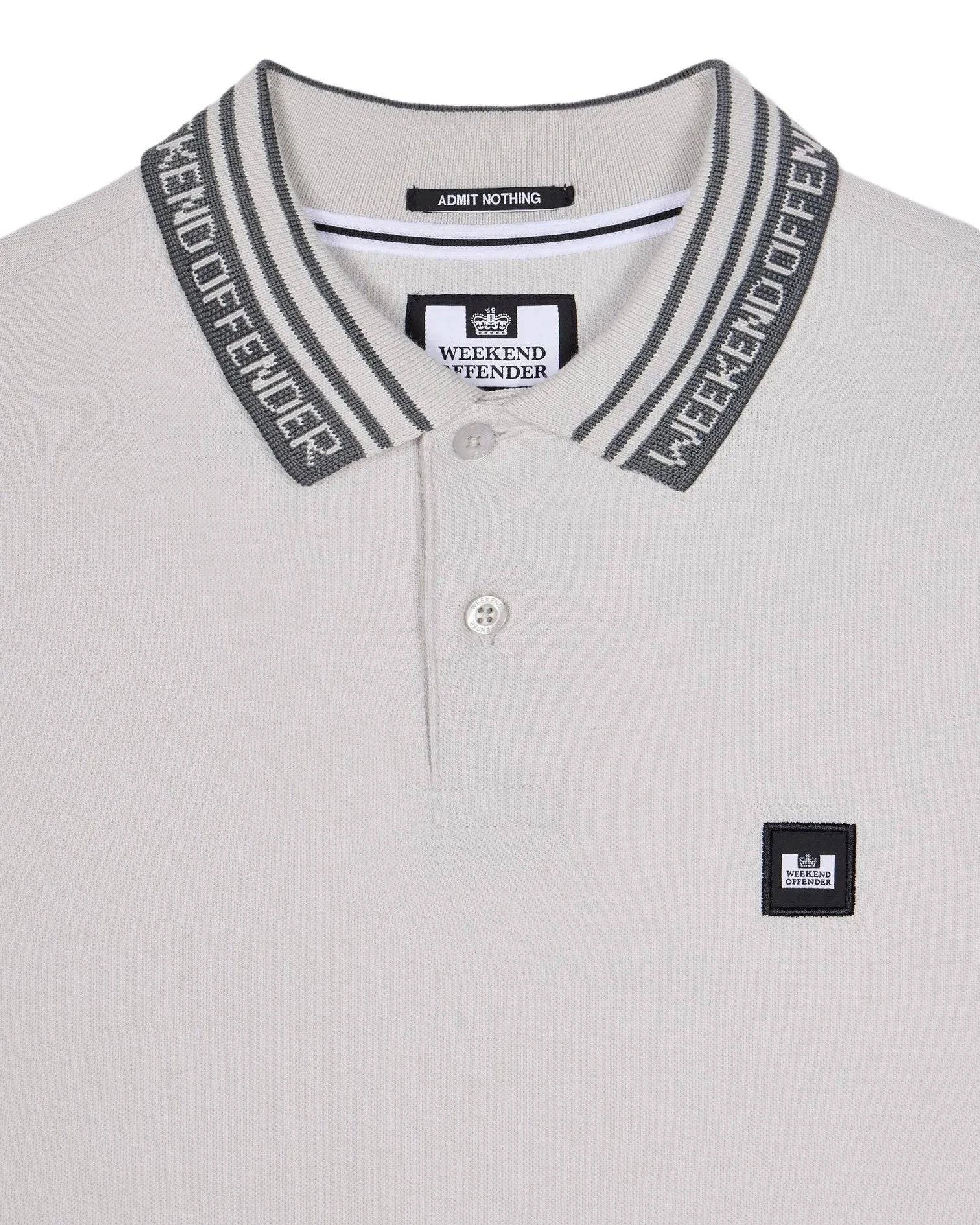 Weekend Offender Comas Polo Shirt Rhino/Zinc - Image 2