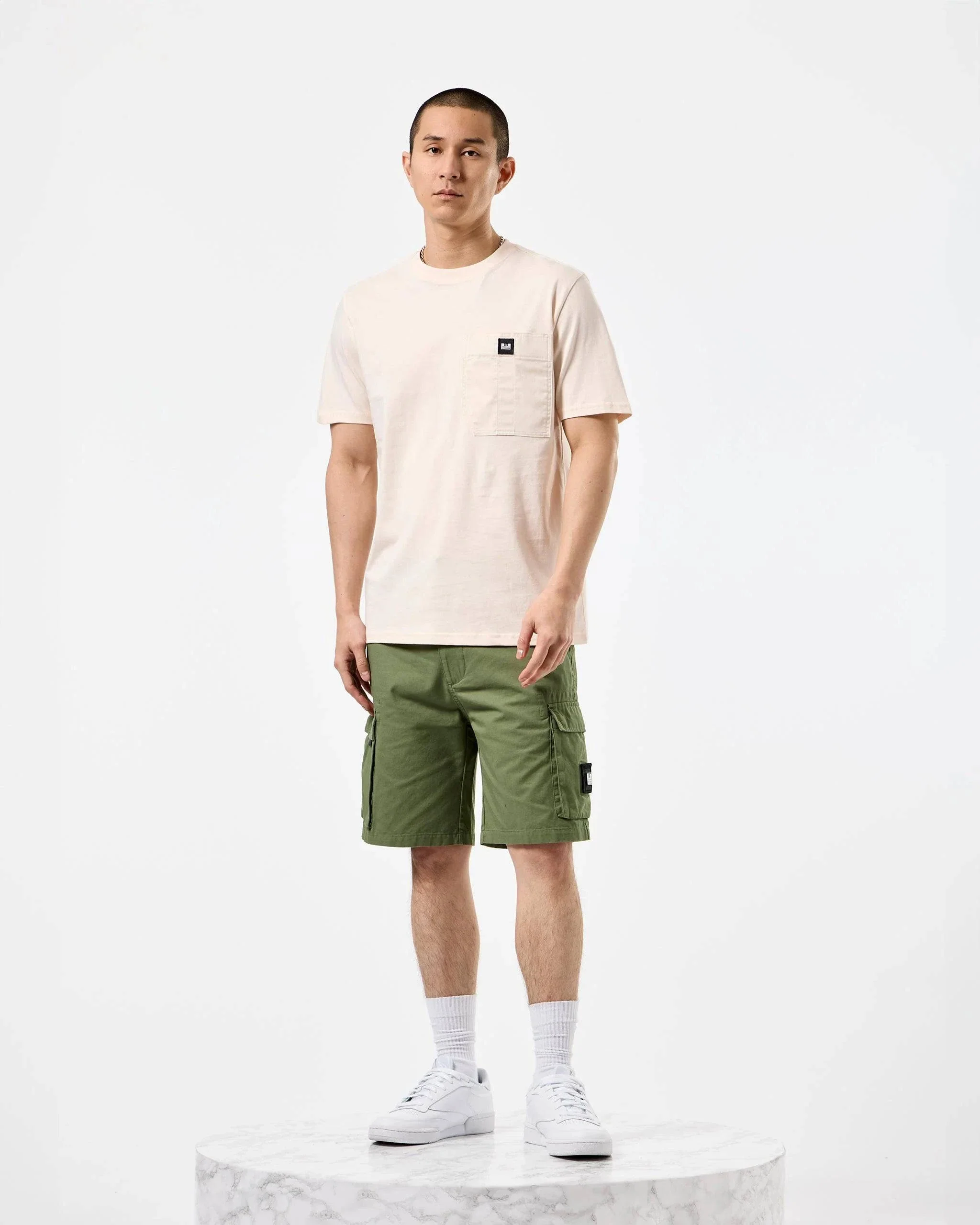 Weekend Offender Coney Island Utility Pocket T-Shirt Alabaster - Image 3