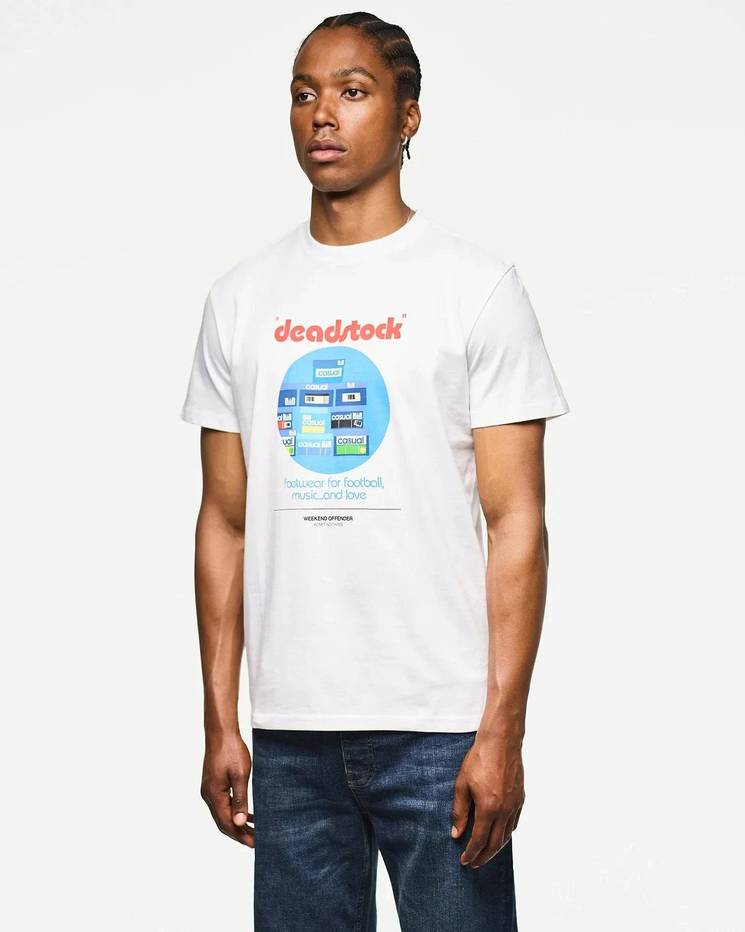 Weekend Offender Deadstock Graphic T-Shirt White - Image 2