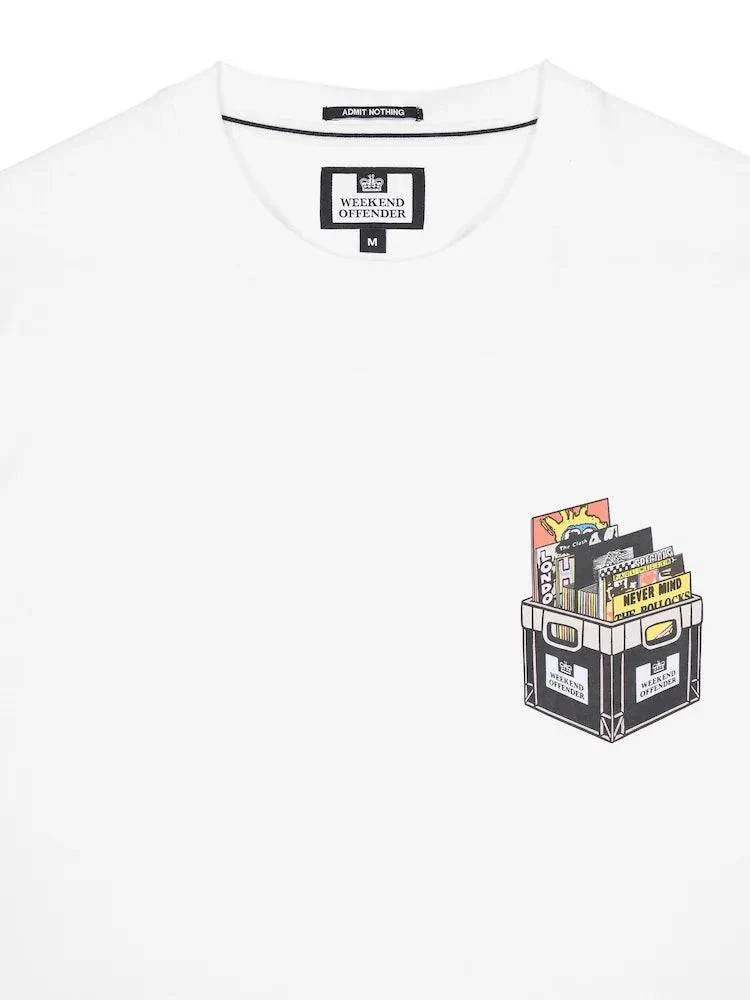 Weekend Offender Diggin Graphic T-Shirt White - Image 3