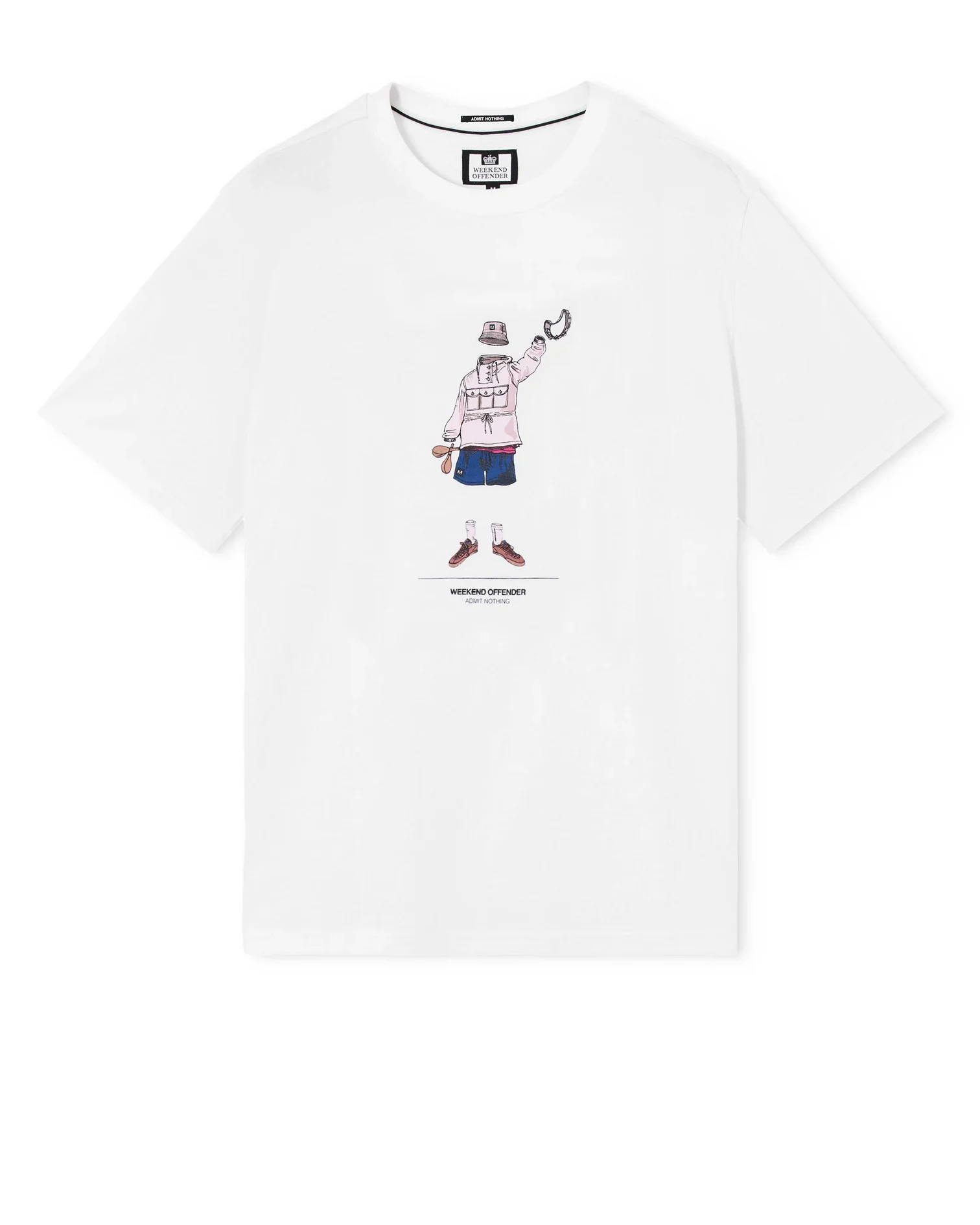 Weekend Offender Hassen Graphic T-Shirt White - Image 2