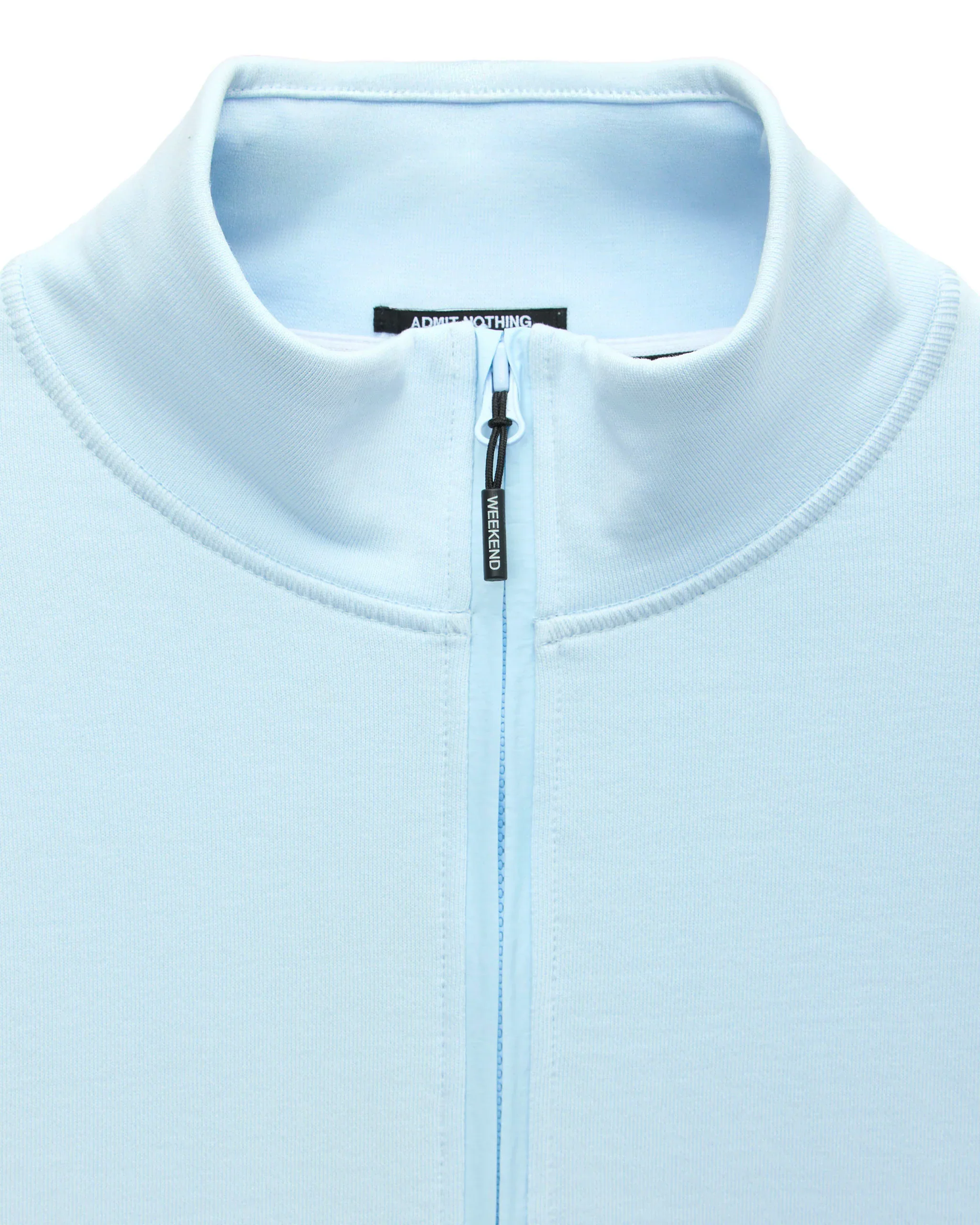 Weekend Offender Kraviz Quarter Zip Sweatshirt in Sky - Image 2
