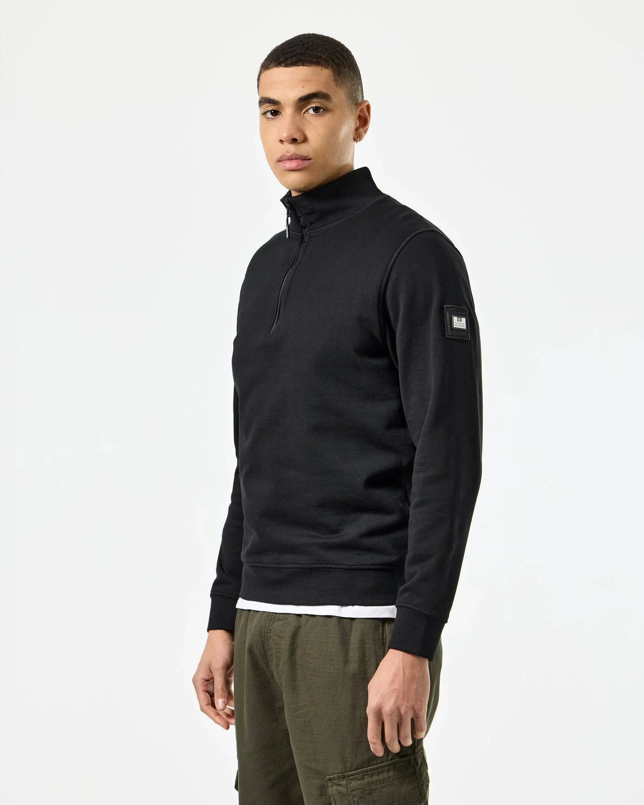 Weekend Offender Kraviz Quarter Zip Sweatshirt Black - Image 2