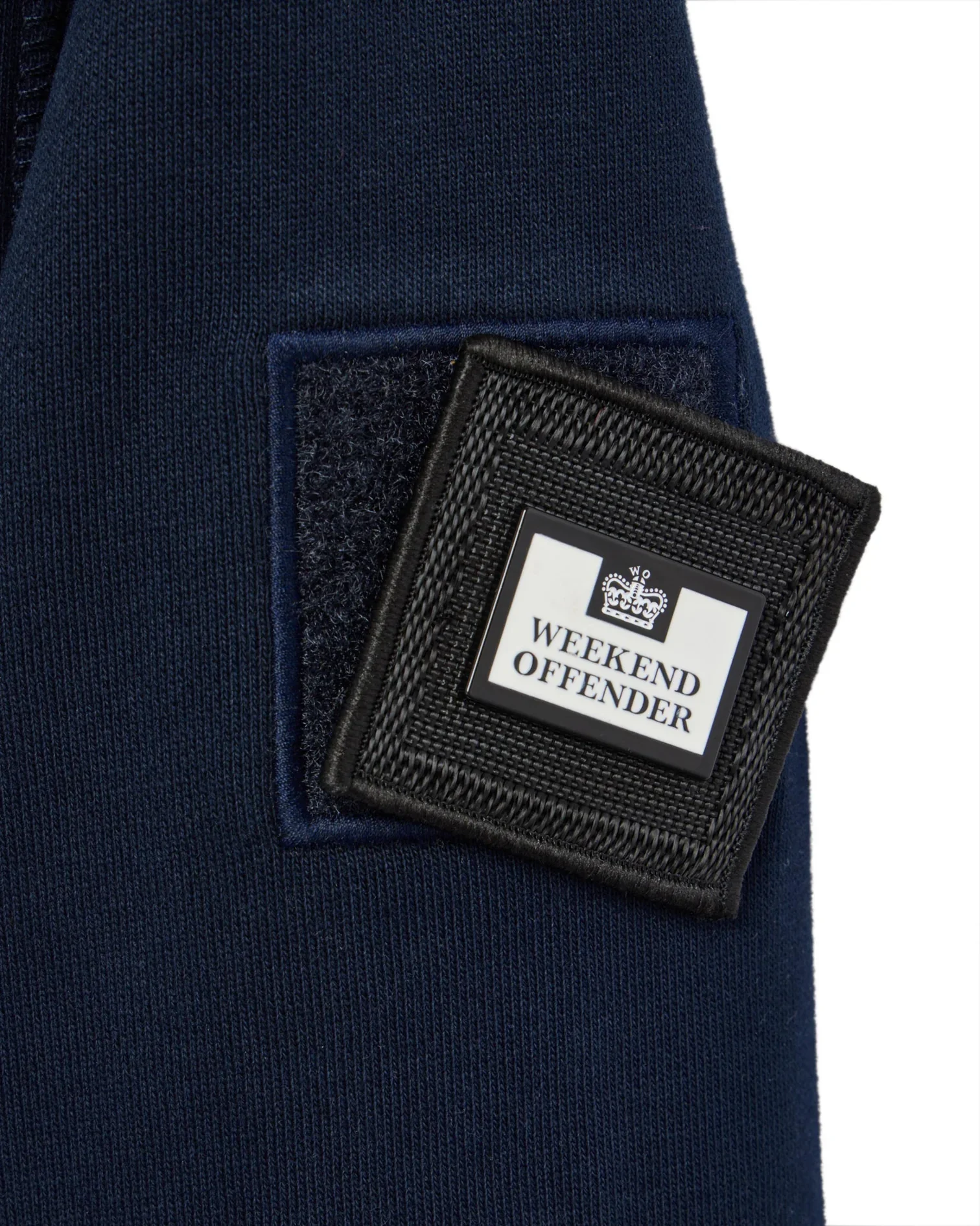 Weekend Offender Kraviz Quarter Zip Sweatshirt Navy - Image 2
