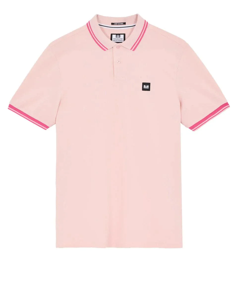 Weekend Offender Levanto Polo Shirt Pale Blush/Candy