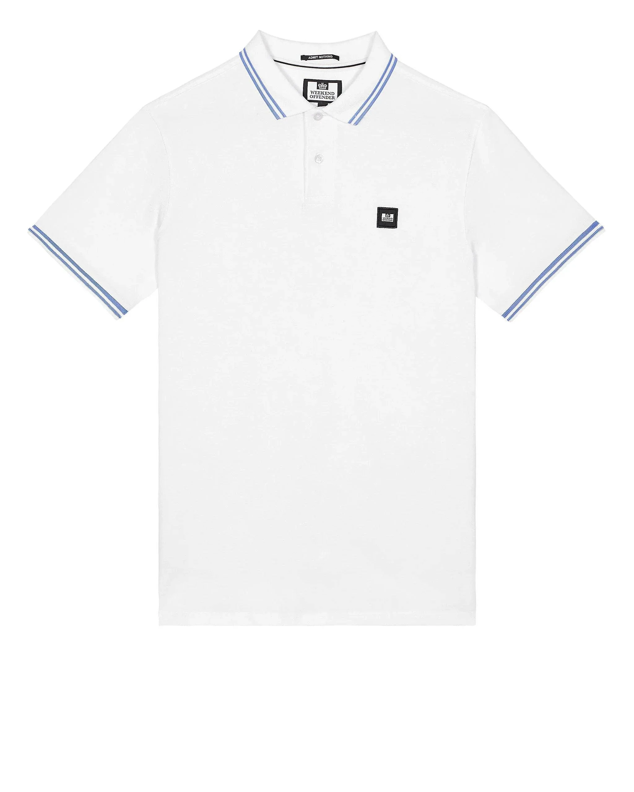 Weekend Offender Levanto Polo Shirt White/Cornflower Blue
