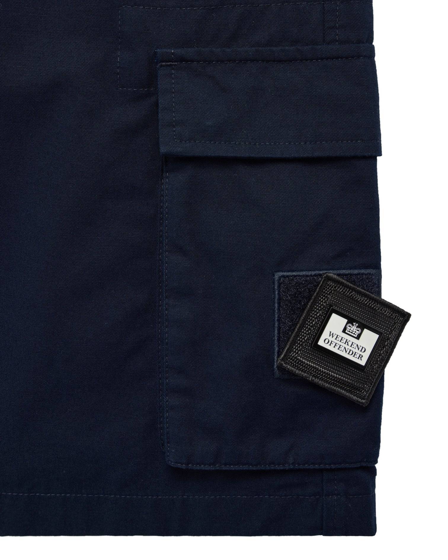 Weekend Offender Mascia Cargo Shorts Navy - Image 2
