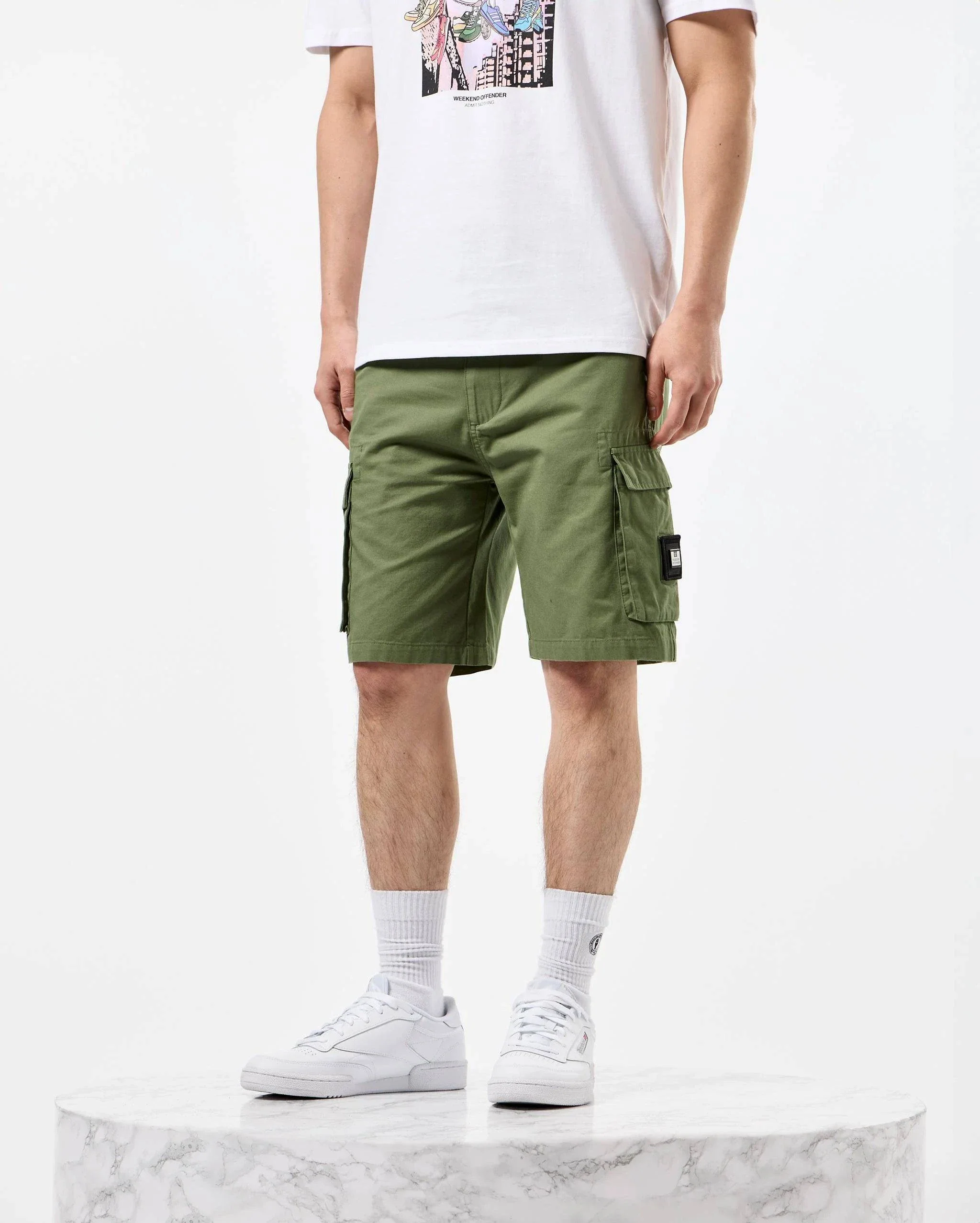 Weekend Offender Mascia Cargo Shorts Sapling - Image 2