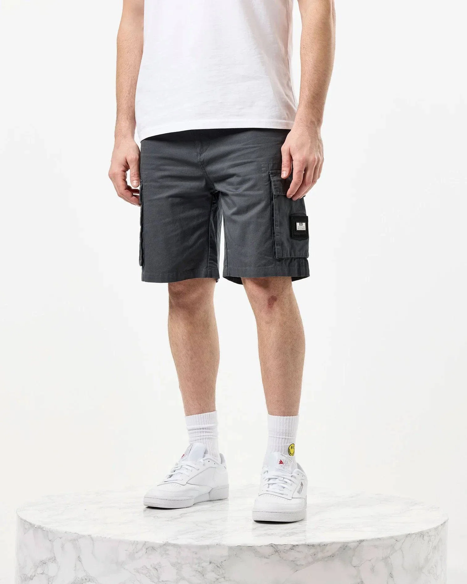 Weekend Offender Mascia Cargo Shorts Zinc - Image 2