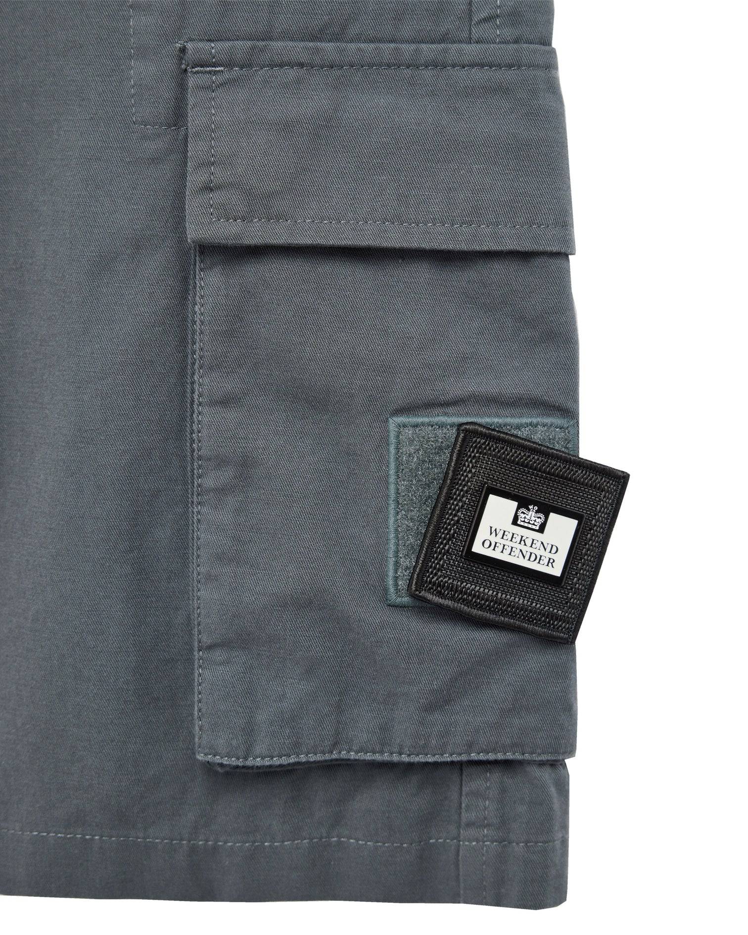 Weekend Offender Mascia Cargo Shorts Zinc - Image 4