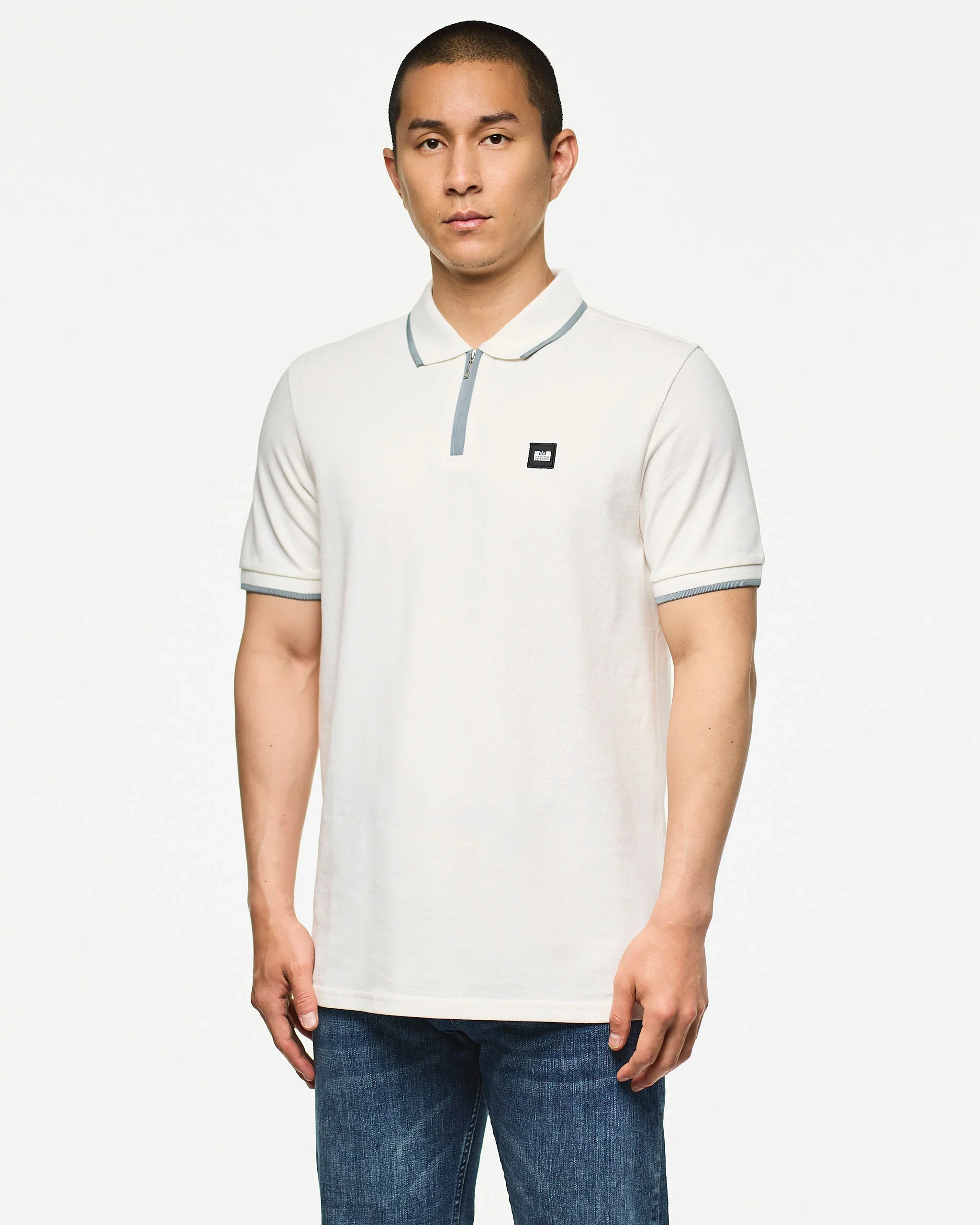 Weekend Offender Monti Polo Shirt Ghost/Porpoise Grey - Image 2