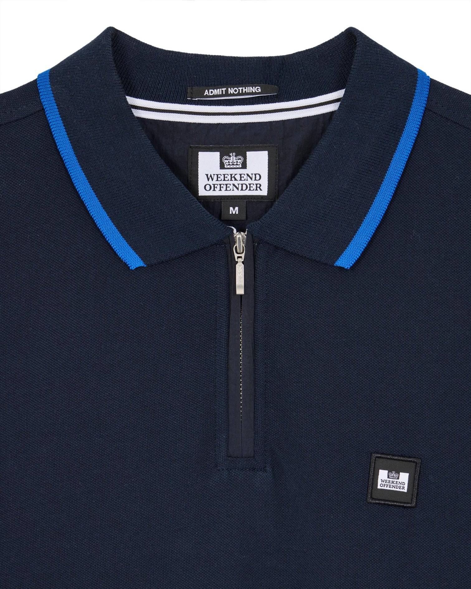 Weekend Offender Monti Polo Shirt Navy/Bluebell - Image 2