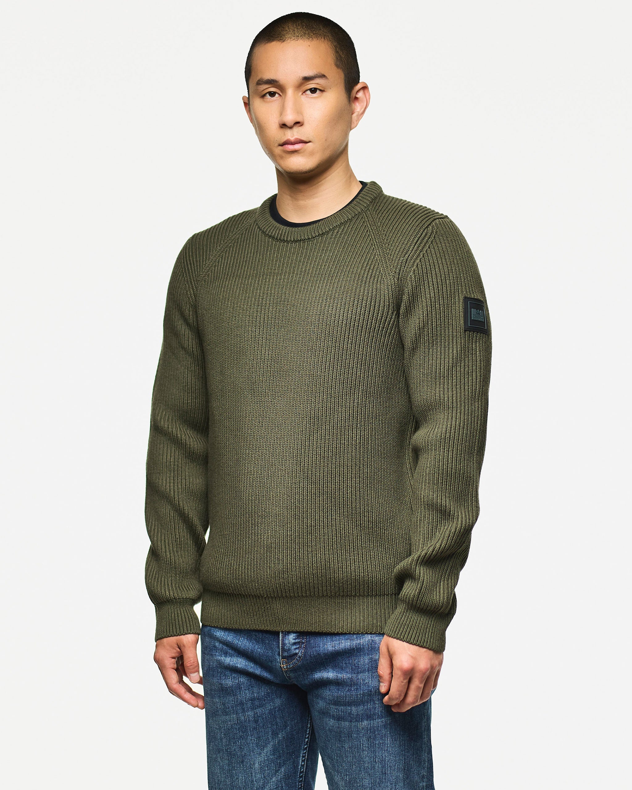 Weekend Offender Morello Jumper Black Forest Green - Image 2