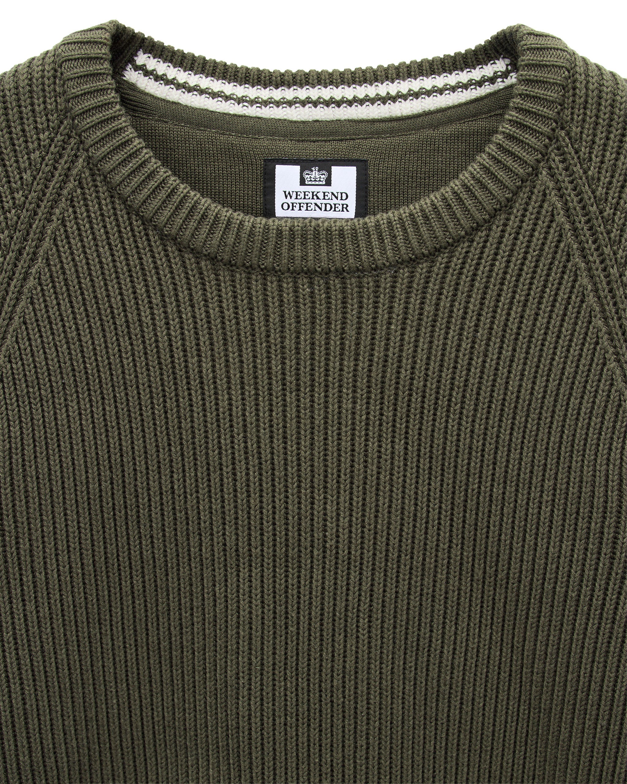 Weekend Offender Morello Jumper Black Forest Green - Image 3