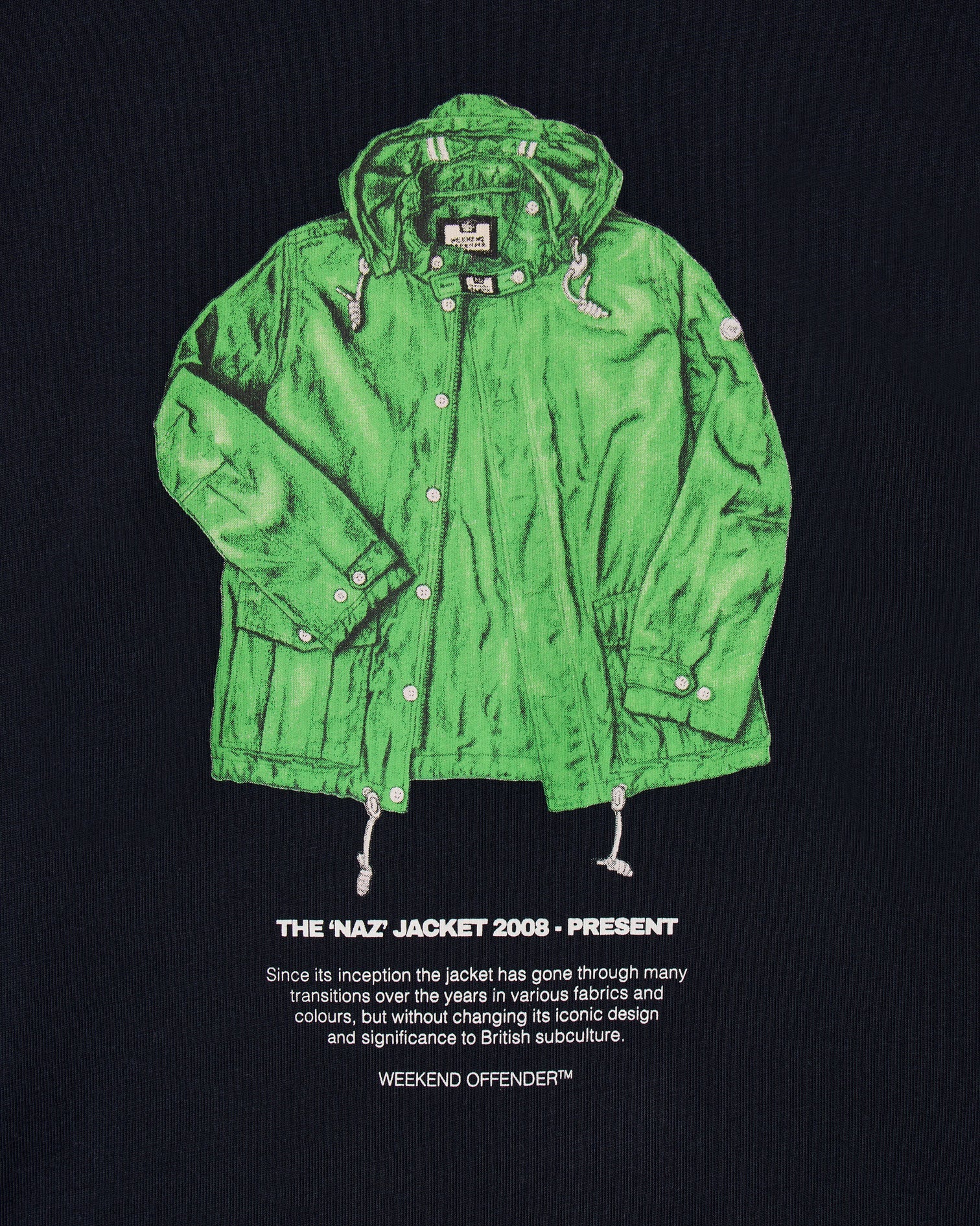 Weekend Offender Naz Graphic T-Shirt Navy - Image 2