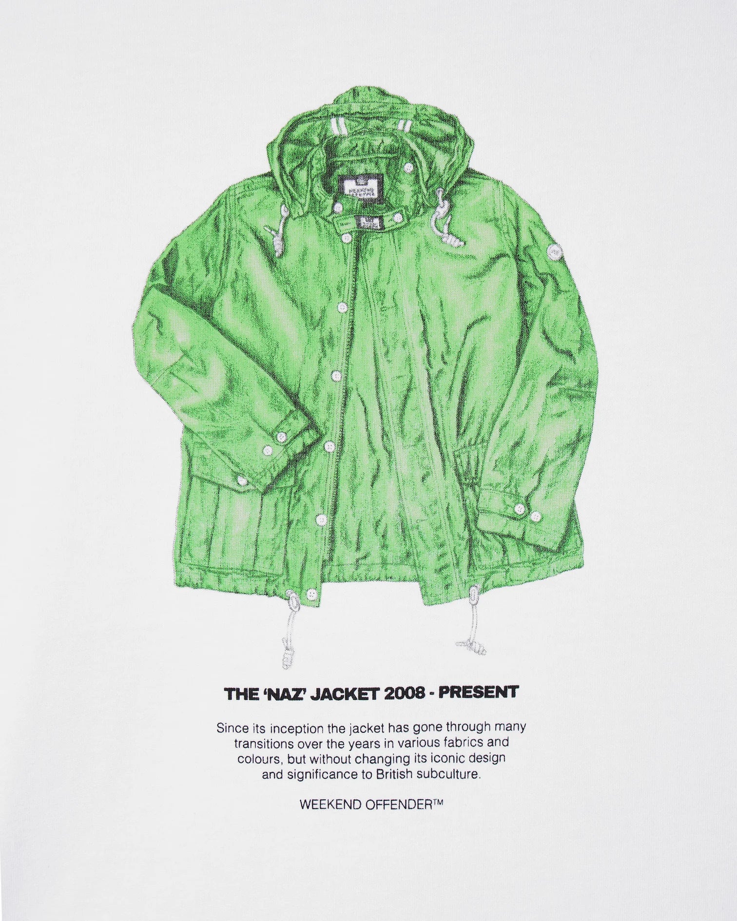 Weekend Offender Naz Graphic T-Shirt White - Image 2