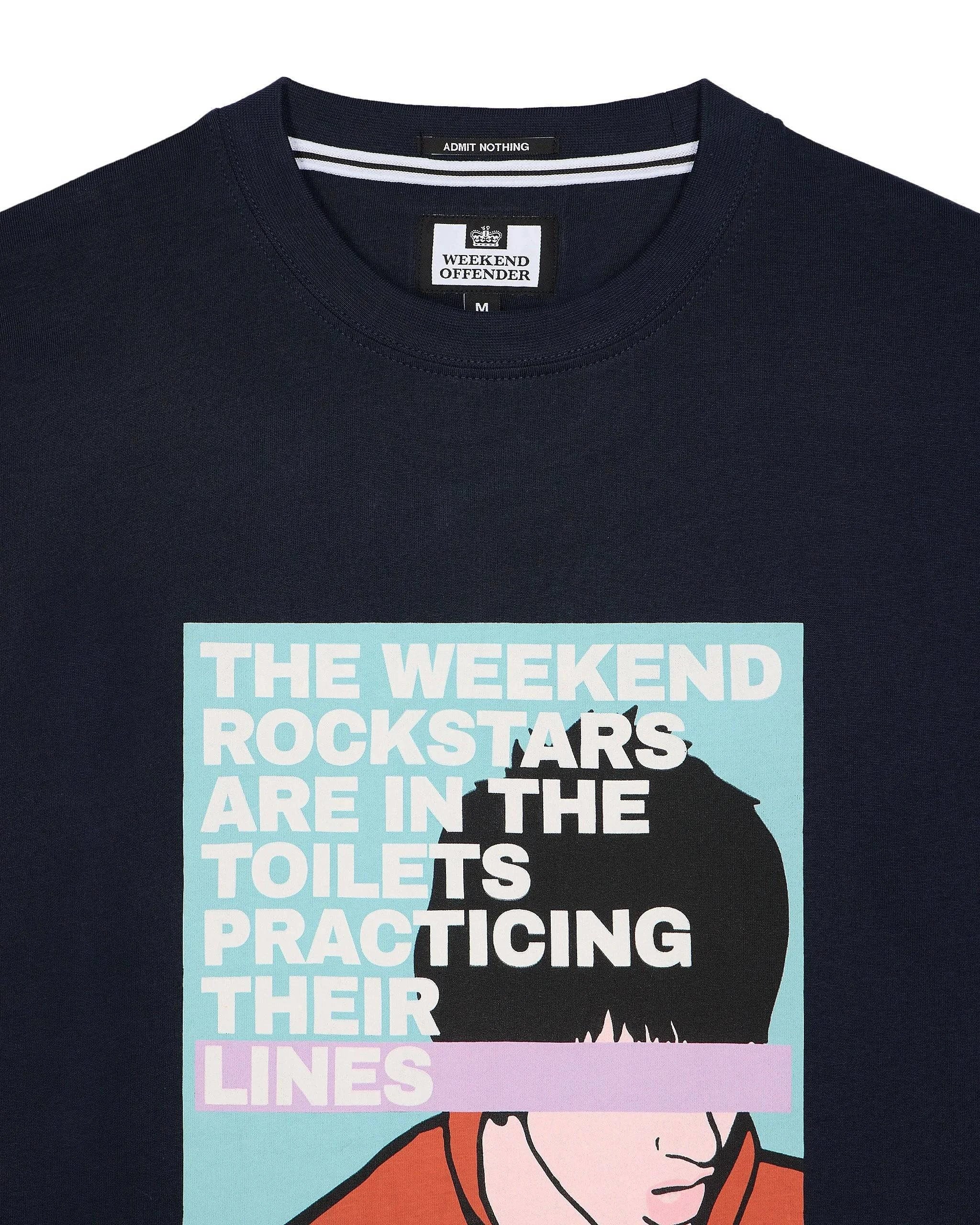 Weekend Offender San Francisco Tee in Navy - Image 2