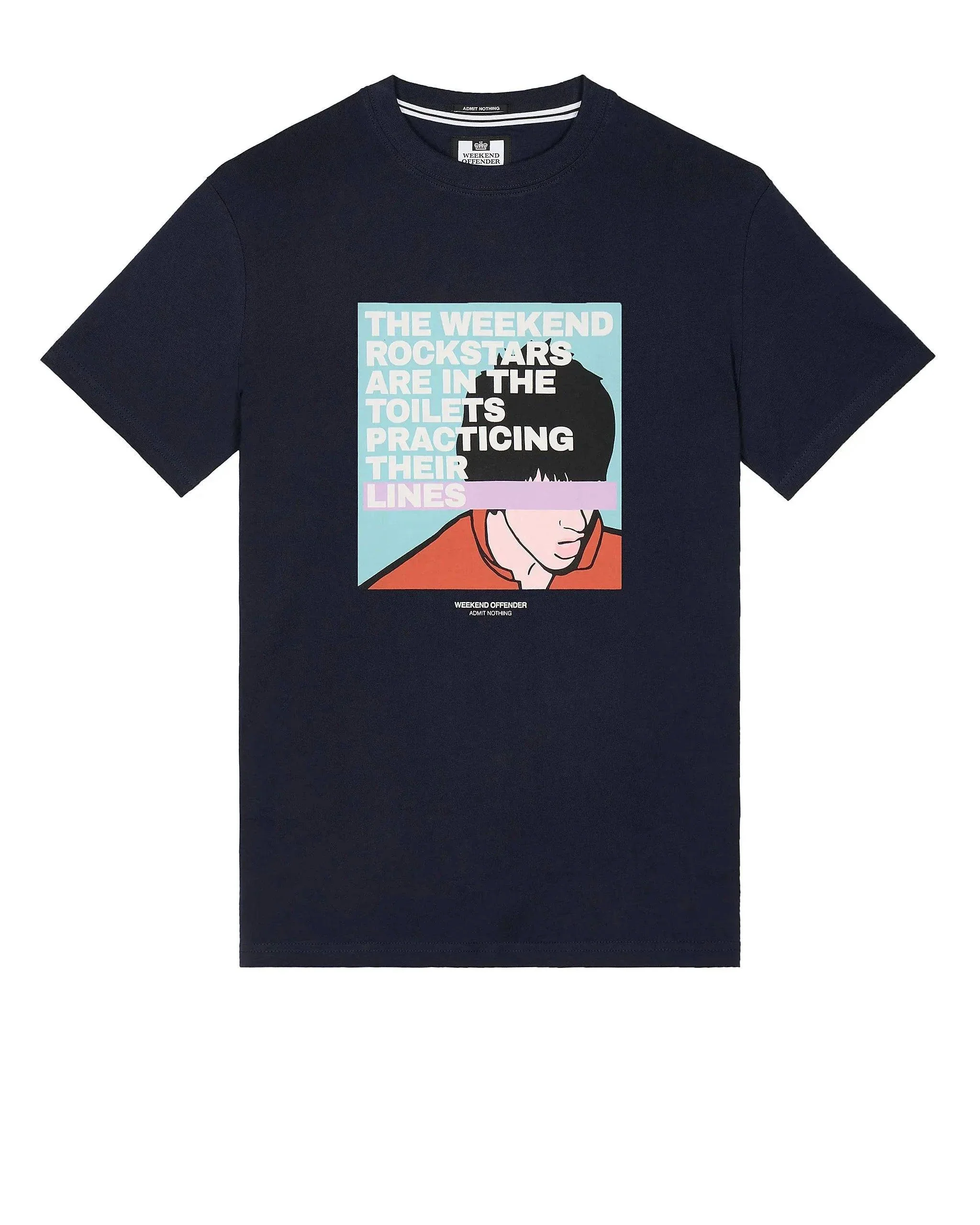 Weekend Offender San Francisco Tee in Navy - Image 3