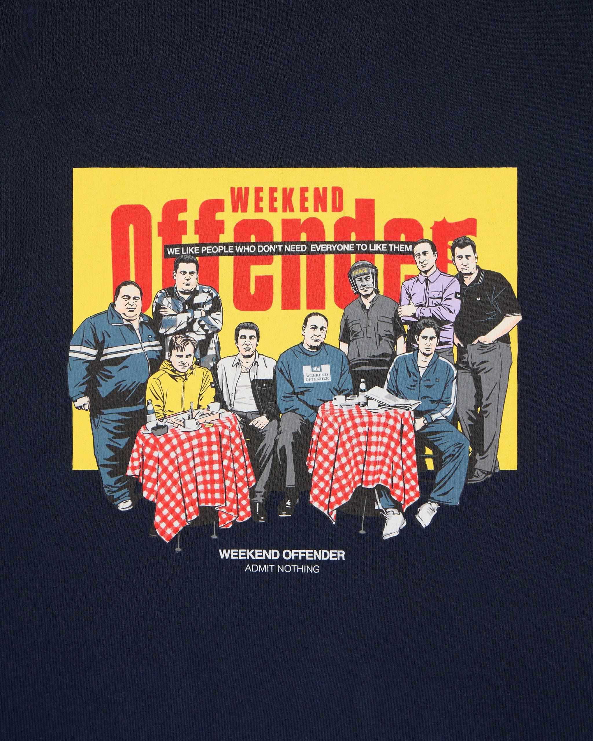 Weekend Offender Satriale Graphic T-Shirt Navy - Image 2