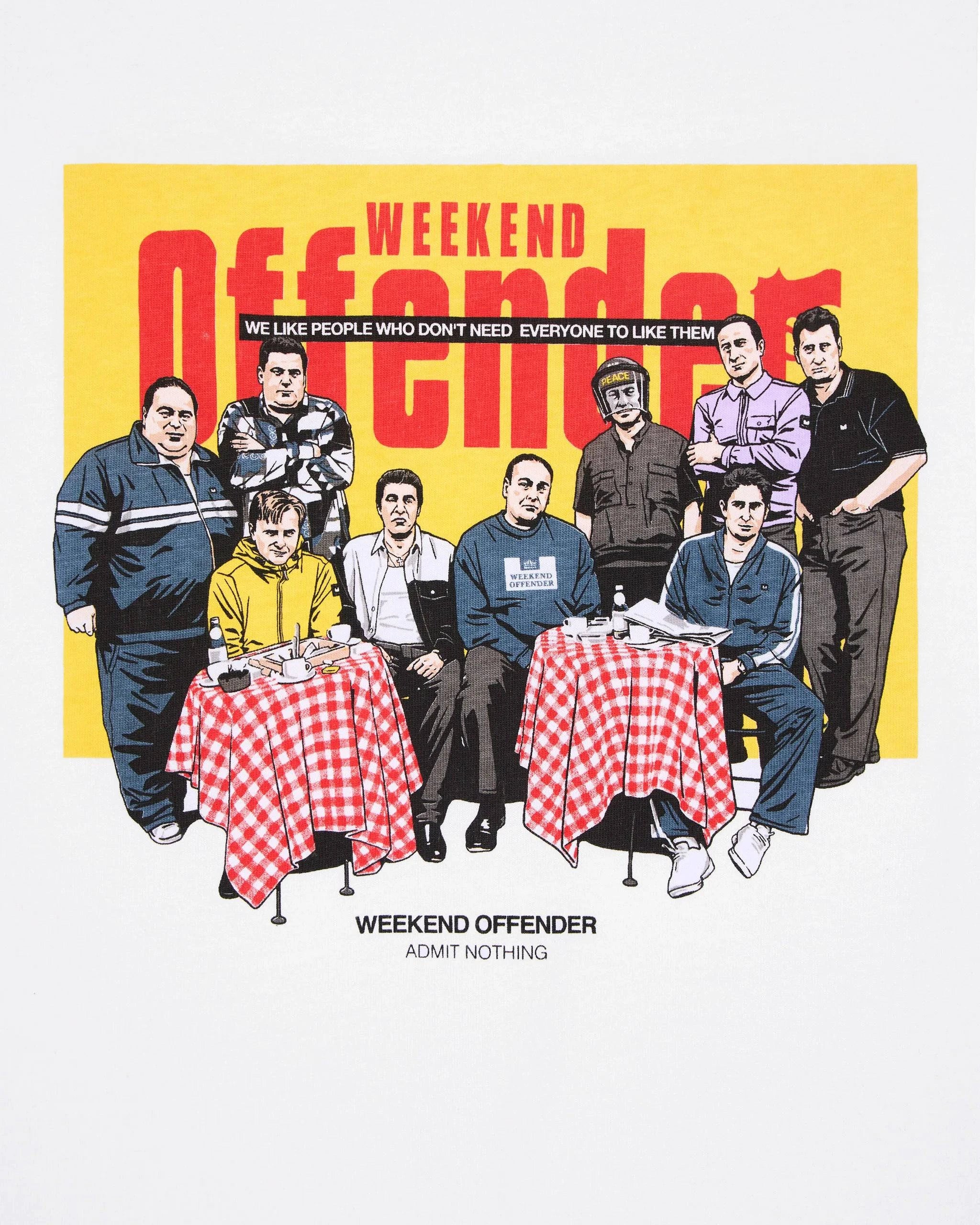 Weekend Offender Satriale Graphic T-Shirt White - Image 3