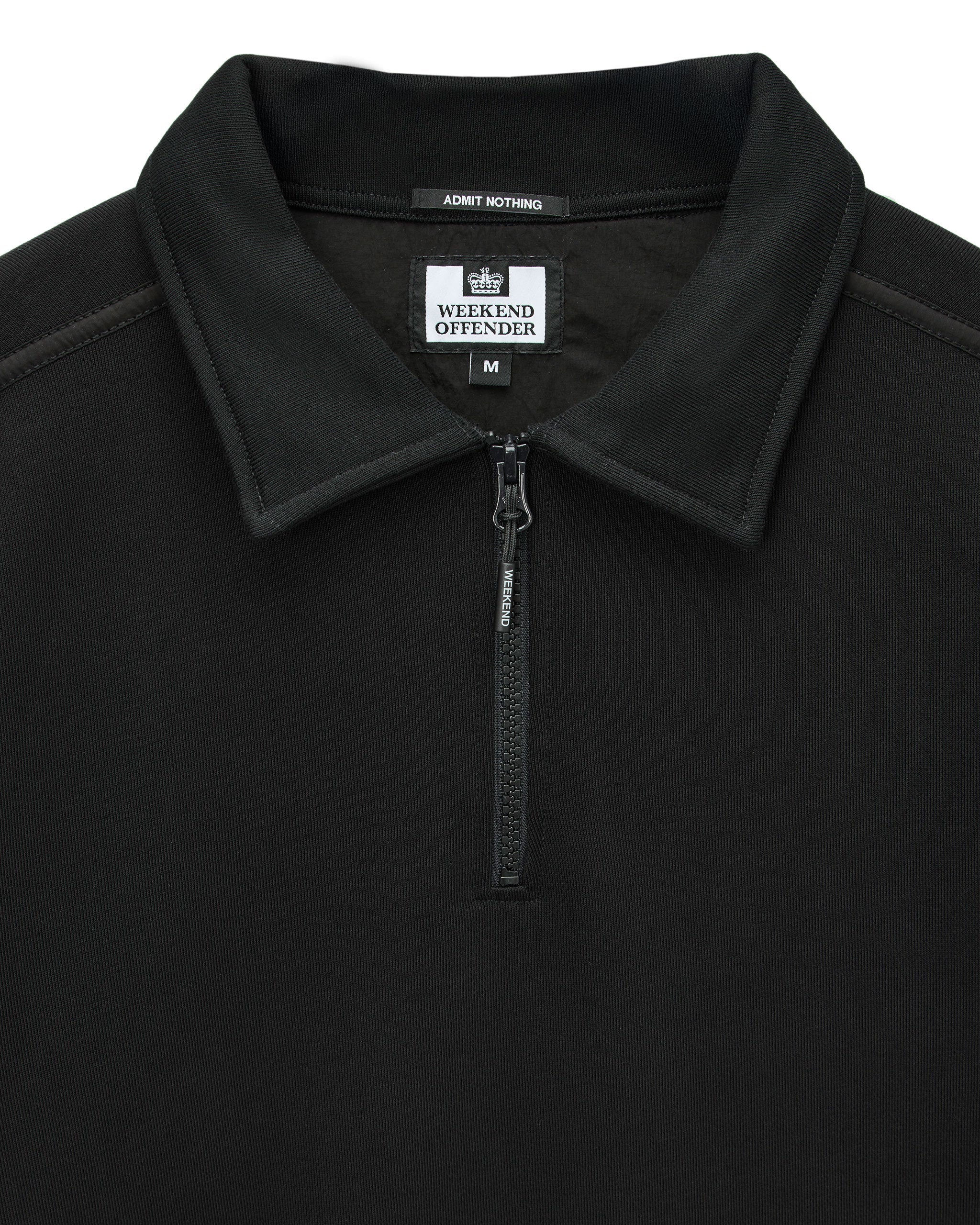 Weekend Offender Sidi Quarter Zip Sweatshirt in Black - Image 2
