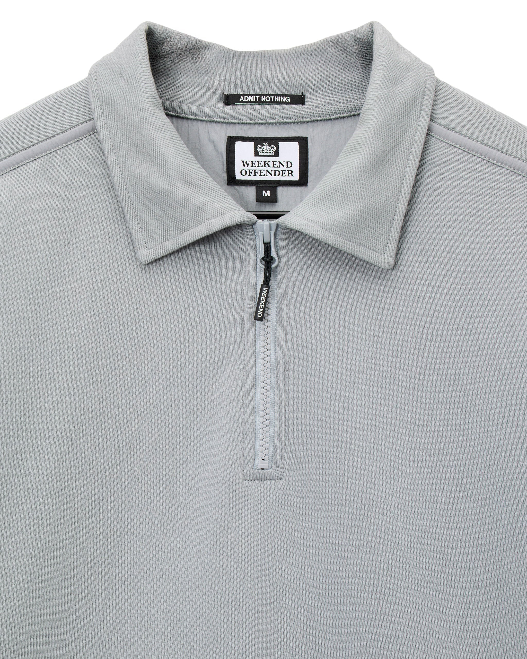 Weekend Offender Sidi Quarter Zip Sweatshirt in Smokey - Image 2