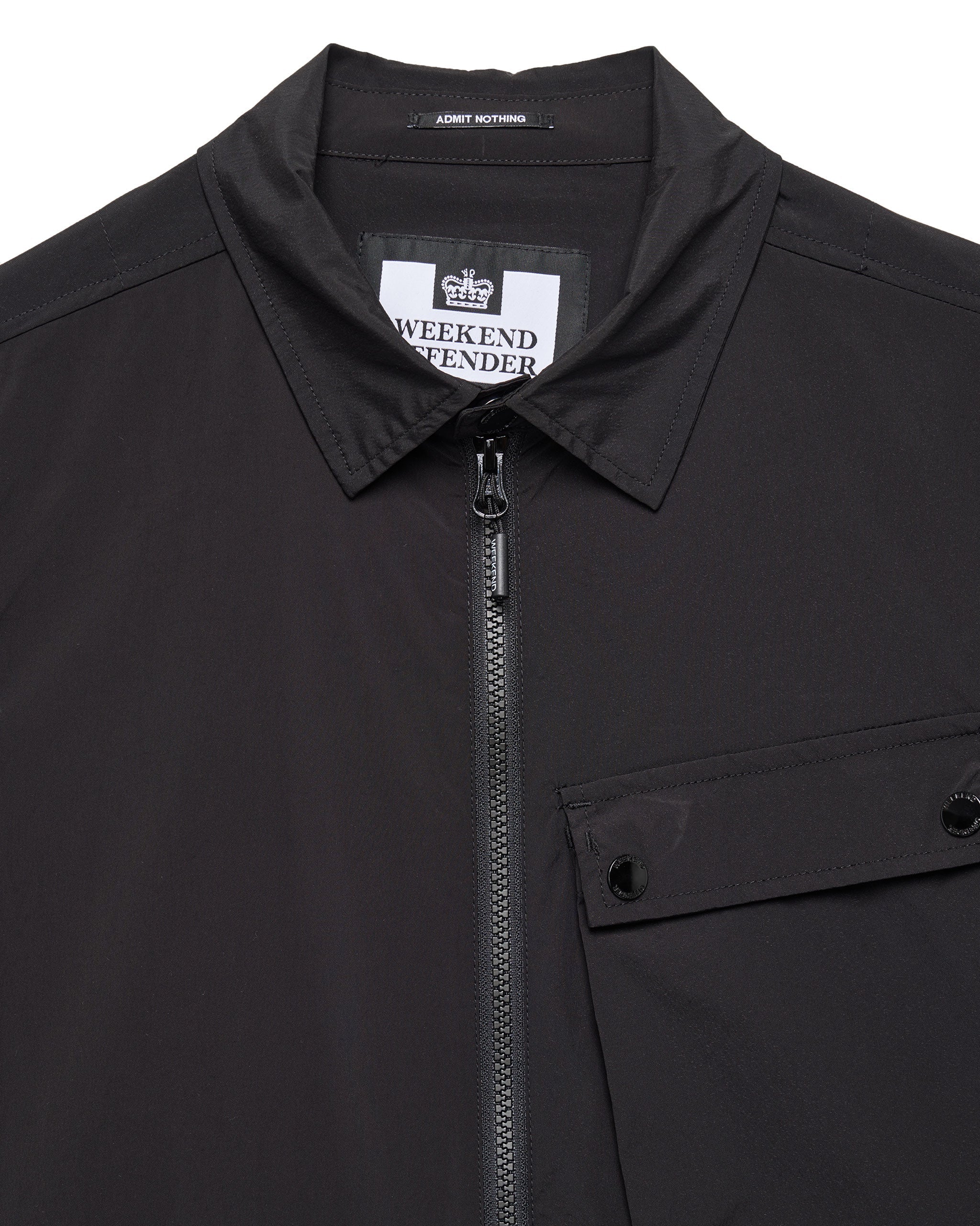 Weekend Offender Southbank Overshirt in Black - Image 2
