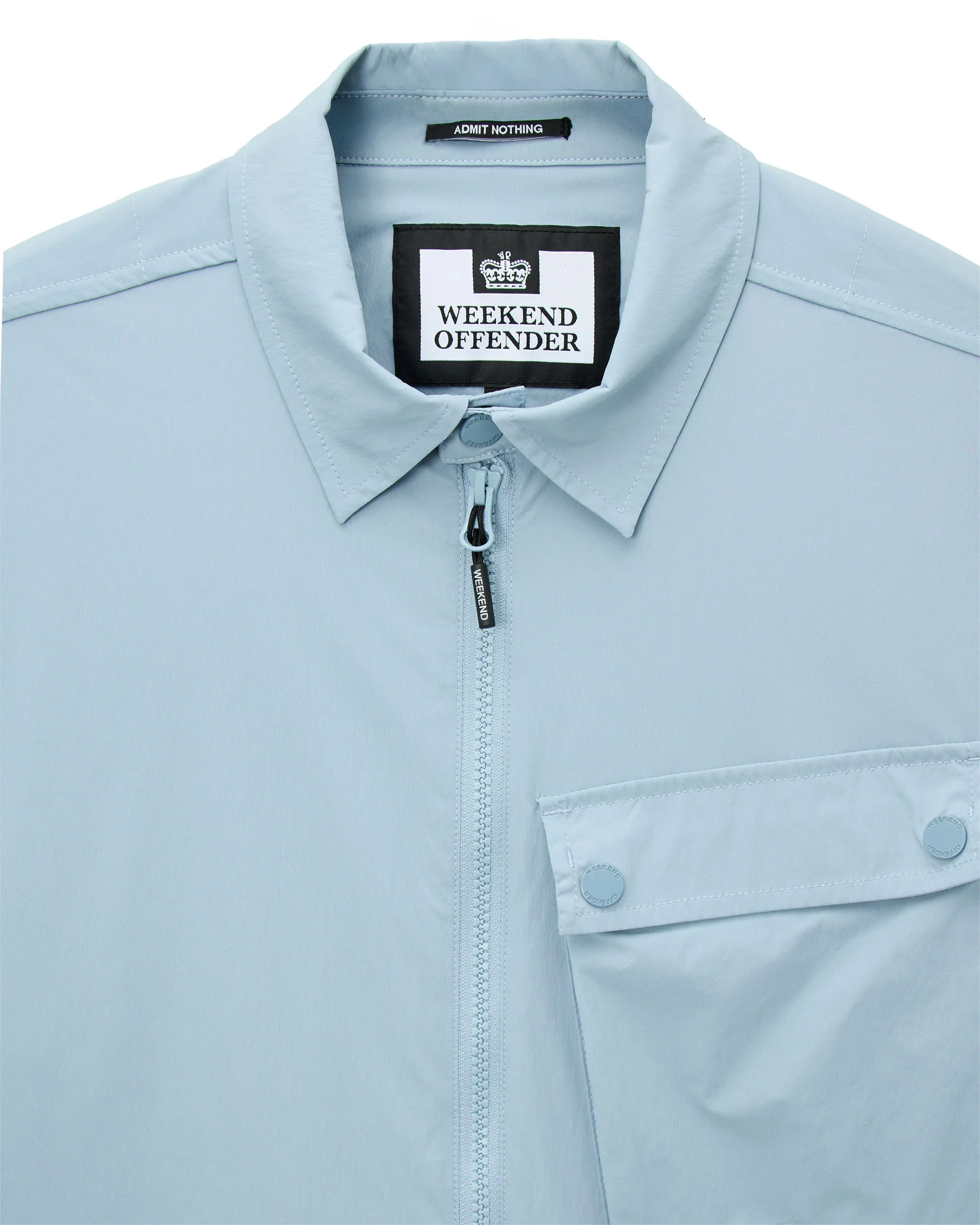 Weekend Offender Southbank Overshirt in Blue Tourmaline - Image 2