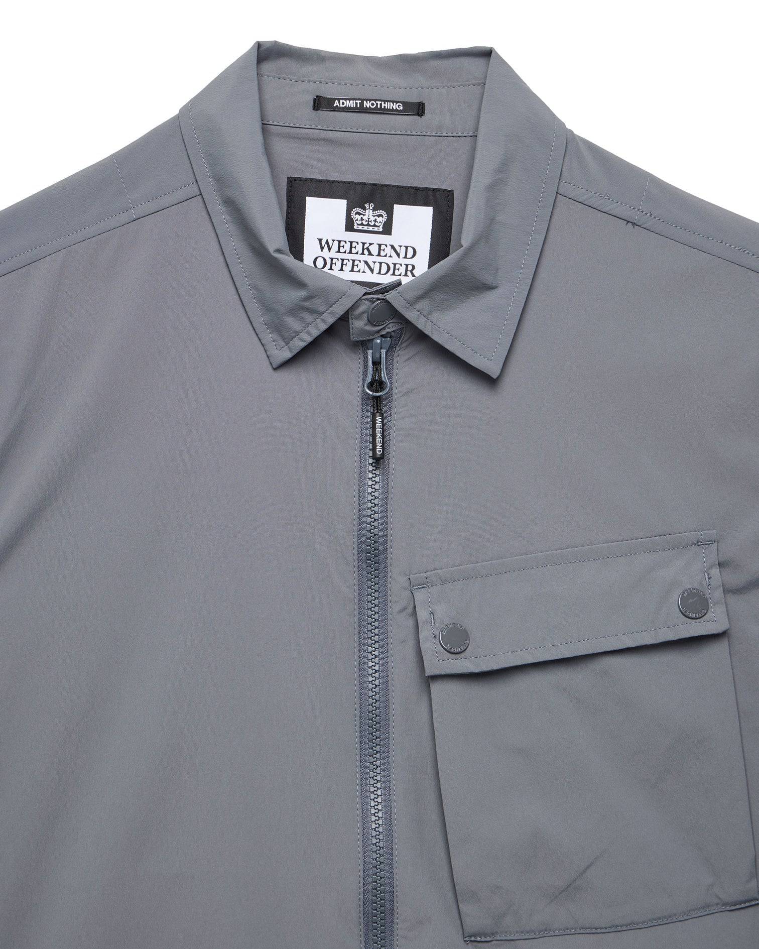 Weekend Offender Southbank Technical Over-Shirt Zinc - Image 2