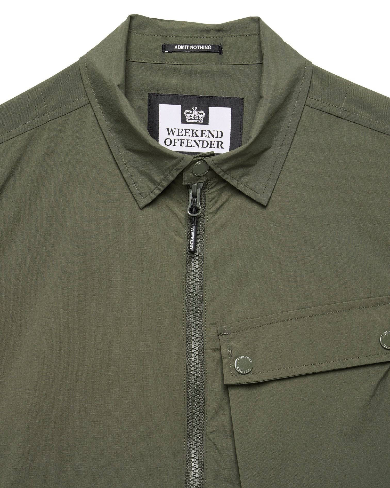Weekend Offender Southbank Technical Overshirt Castle Green - Image 2