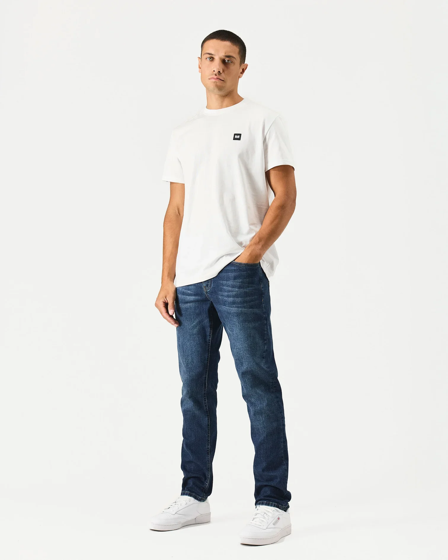 Weekend Offender Tapered Fit Denim Jeans Dark Vintage - Image 3