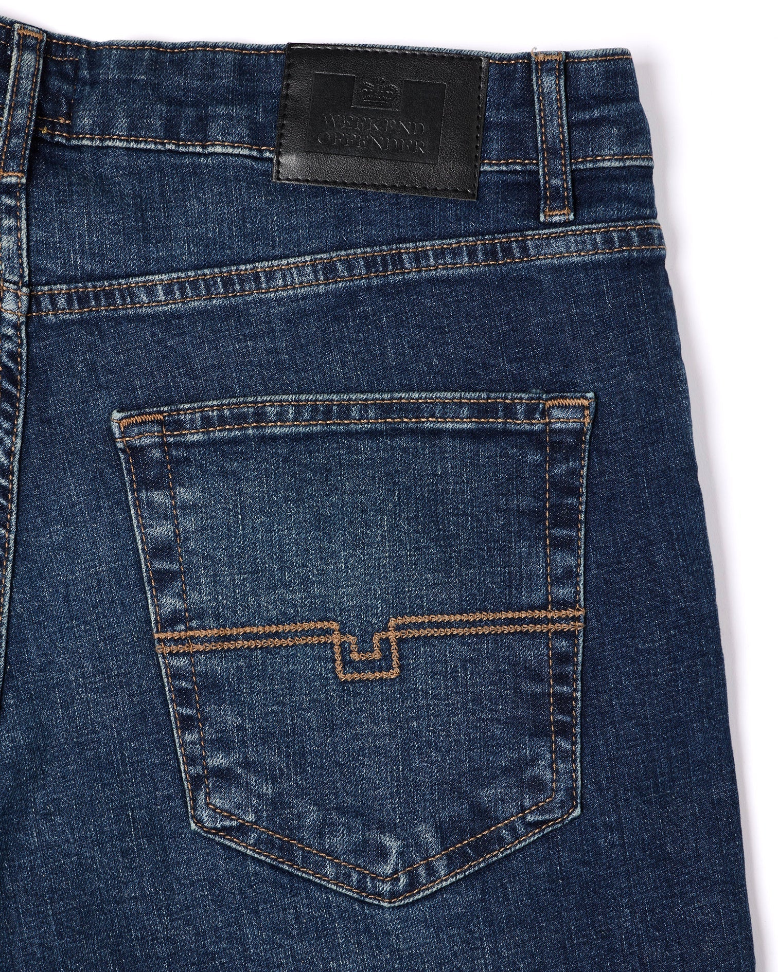 Weekend Offender Tapered Fit Denim Jeans Dark Vintage - Image 4