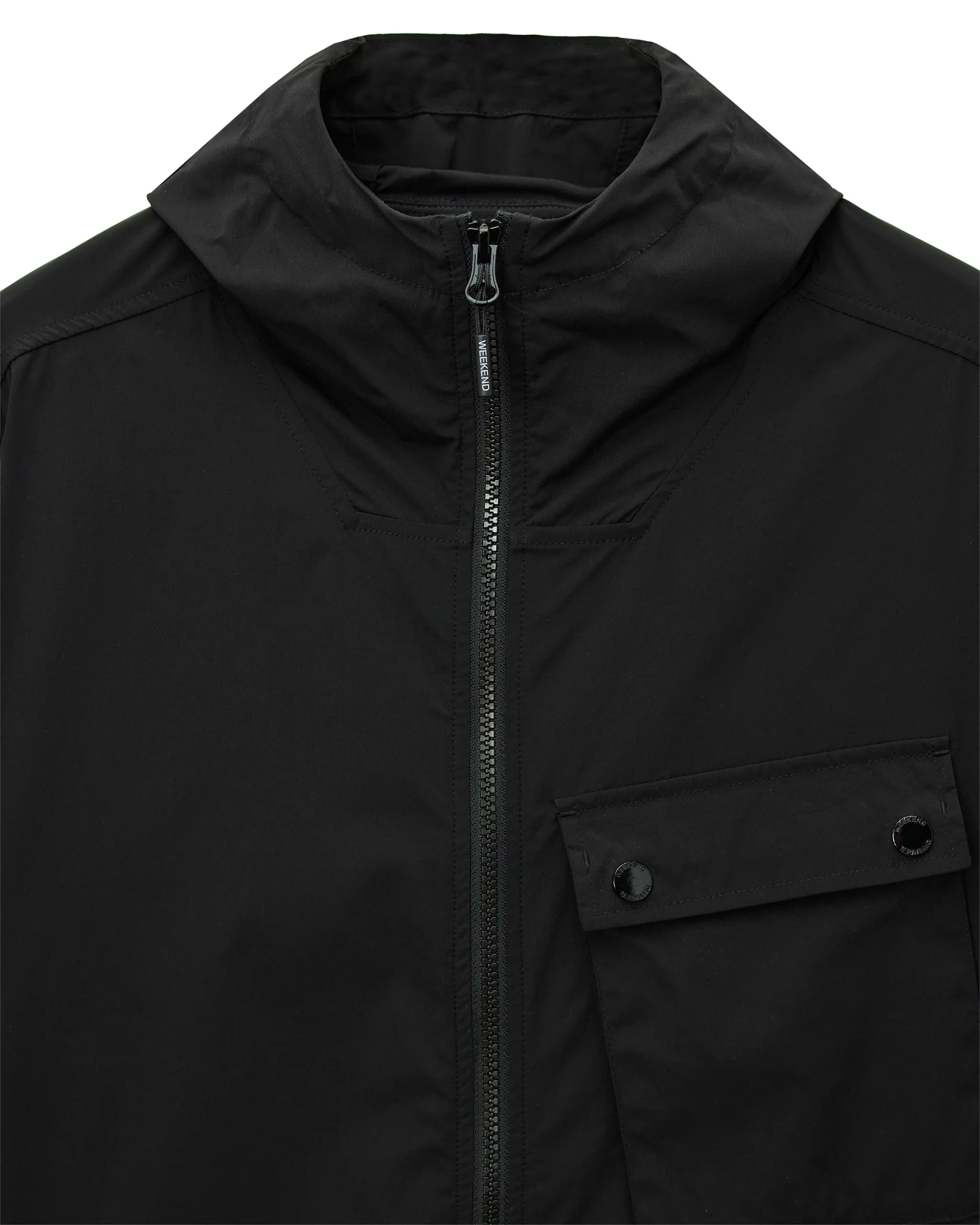 Weekend Offender Temara Technical Windbreaker Jacket in Black - Image 2