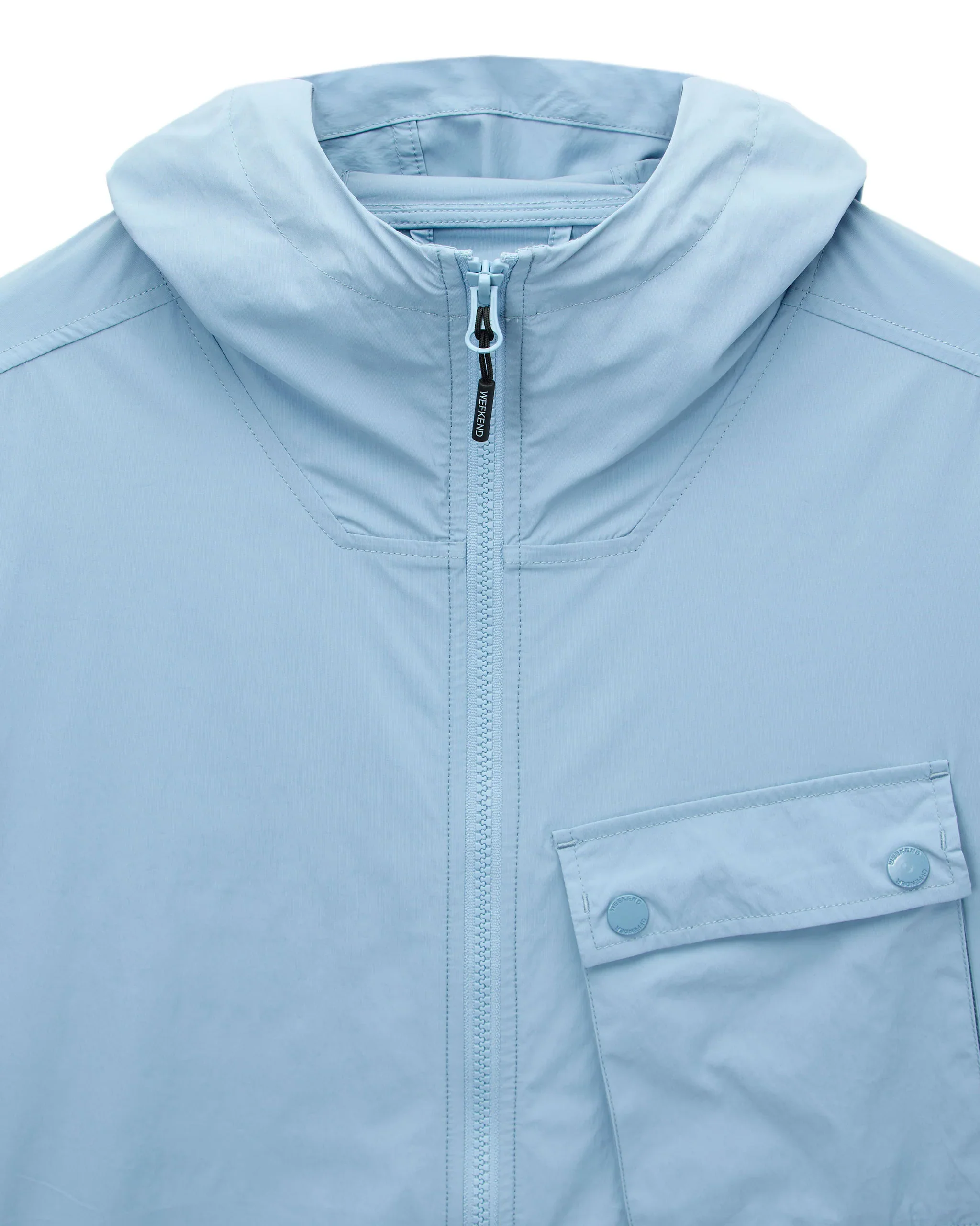 Weekend Offender Temara Technical Windbreaker Jacket in Blue Tourmaline - Image 2