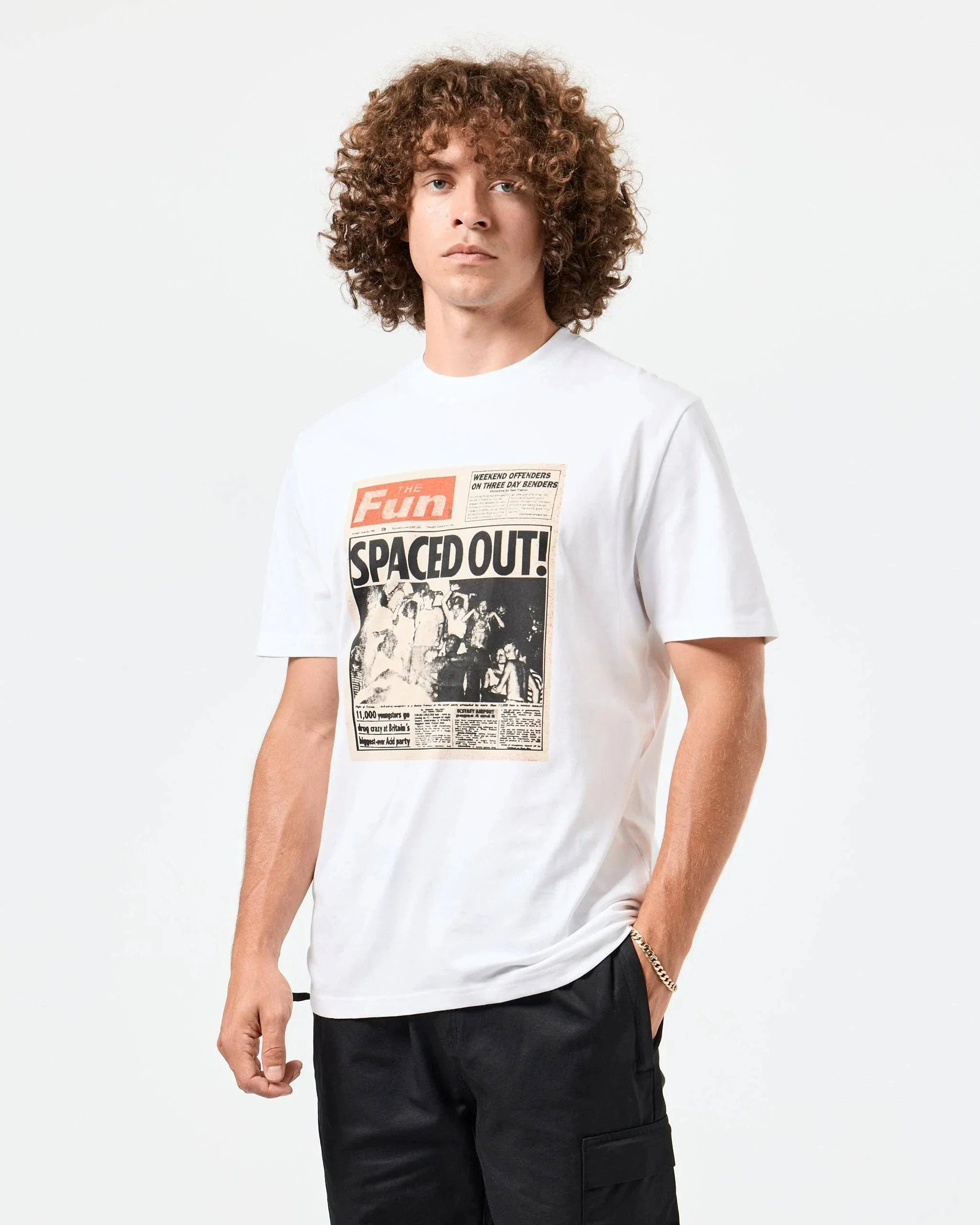 Weekend Offender The Fun Graphic T-Shirt White - Image 4