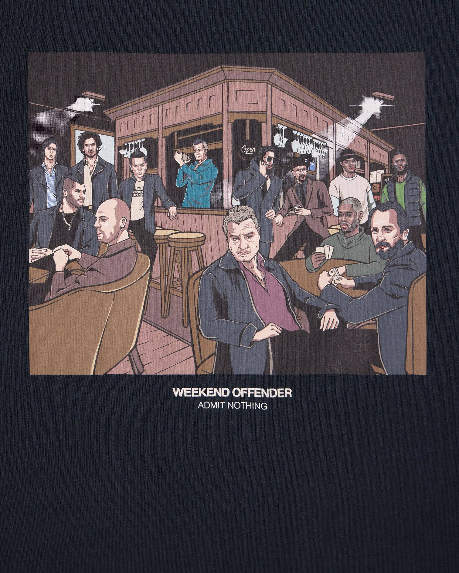 Weekend Offender Wyndham Graphic T-Shirt Navy - Image 3