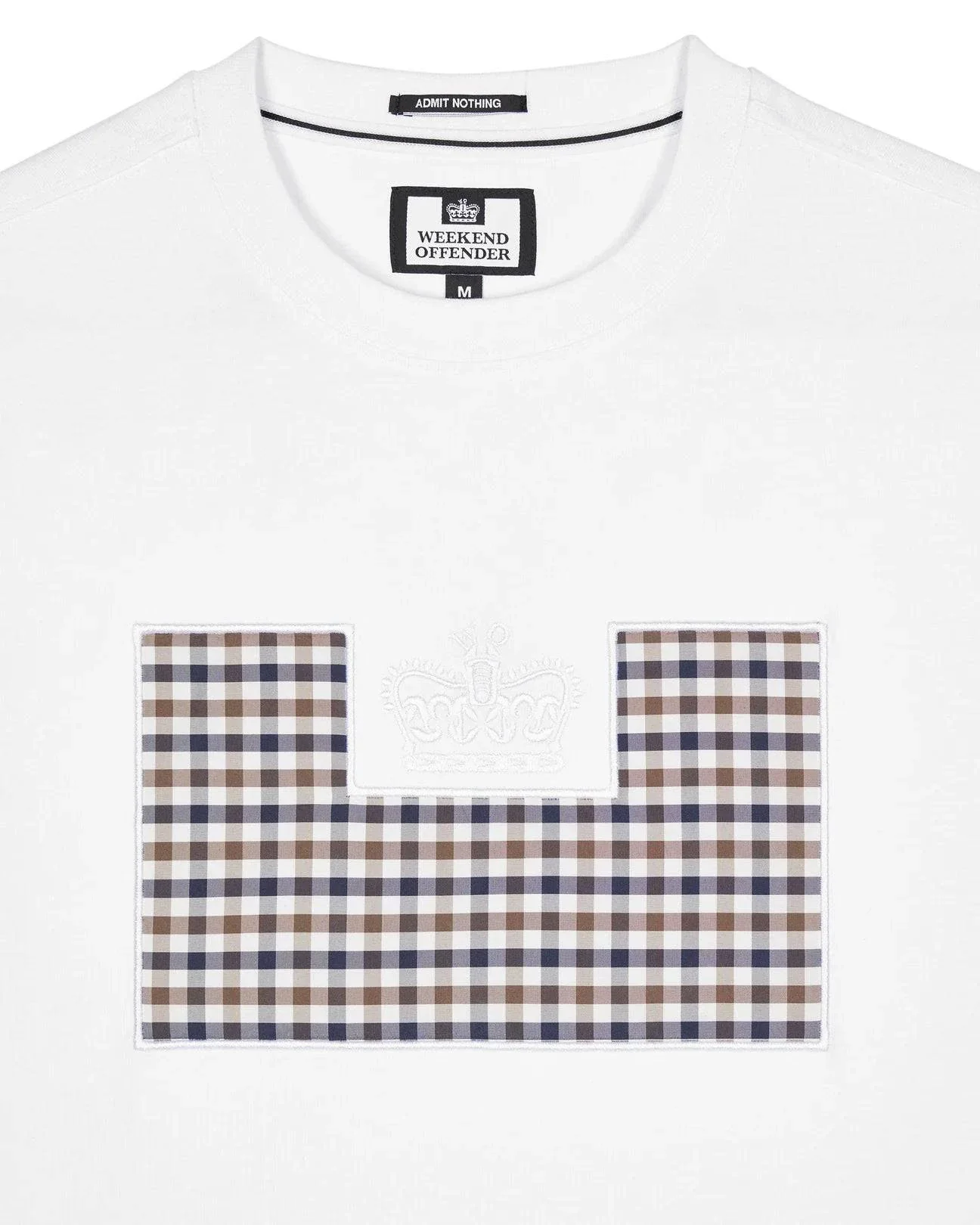 Weekend Offender Zapico Prison T-Shirt White/Mid House Check - Image 2