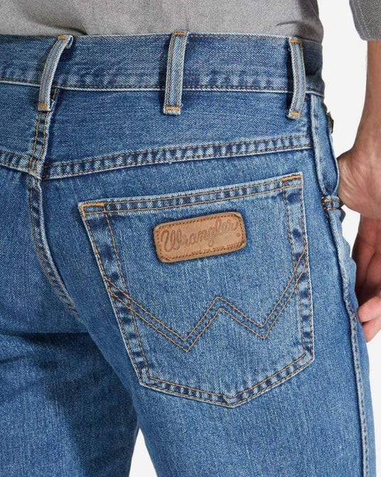 Wrangler Texas 821 Straight Jean In Vintage Stonewash Blue - Image 3