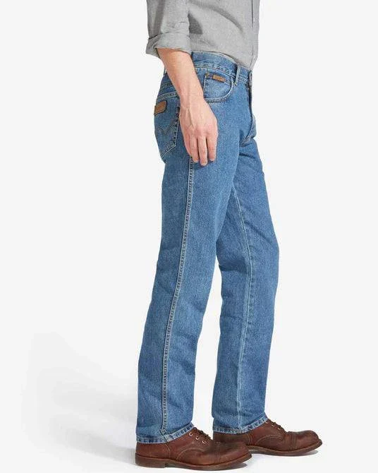 Wrangler Texas 821 Straight Jean In Vintage Stonewash Blue - Image 4